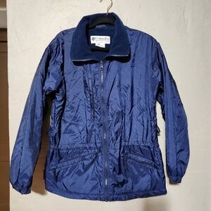 Vintage Columbia Womens Cinched Waist Ski/snow Jacket Size M Navy Blue